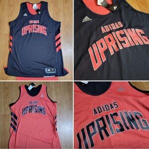 Adidas Uprising 2 in 1 Jersey Two Sided Navy Red Silver Men's